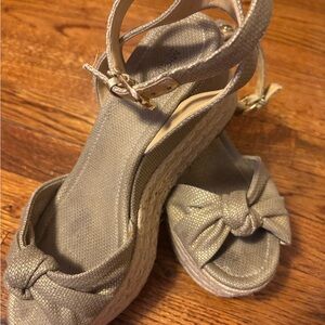 MICHAEL Michael Kors Gold Espadrille Wedges